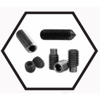 Socket Set Screws – Allen Grub Screws for Clamping Pulleys, Gears and Collars on Shafts – Pointed, Flat or Cup Point Options, High Tensile Steel, Metric and Inch Threads, Black Finish, Internal Hex Socket Drive